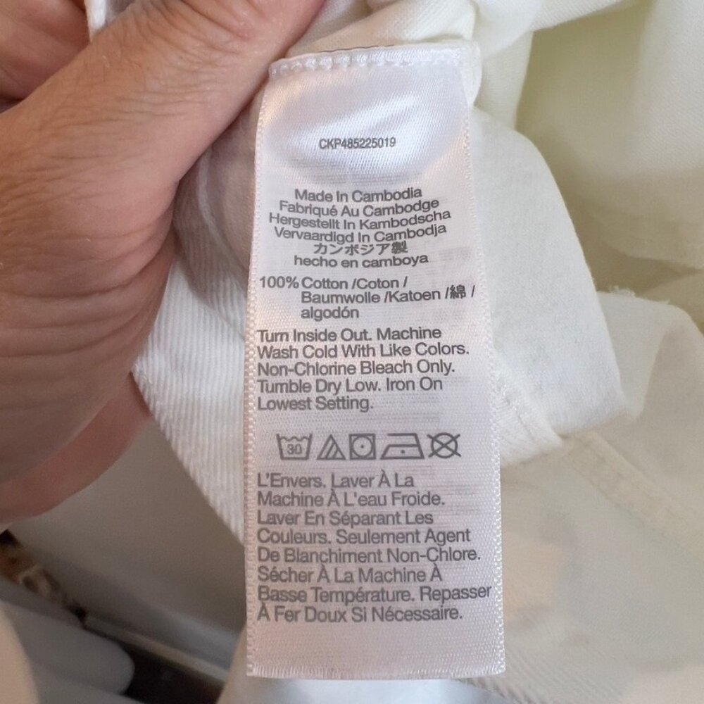 Madewell $110 The Rilee Denim Midi SKirt White Size 33 NQ802 - Picture 9 of 10
